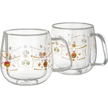 Rosenthal Dvoustěnné skleněné hrnky, Christmas Love, 0,22 l, 2 ks 02488-729552-48848
