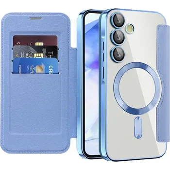 Pouzdro na mobilní telefon Techsuit - Pouzdro SmartMag Book - Samsung Galaxy A55 5G - světle modré