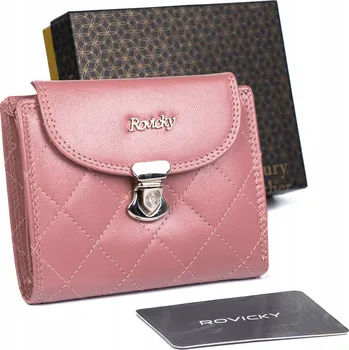 Peněženka Rovicky dámská peněženka z pravé kůže, růžová