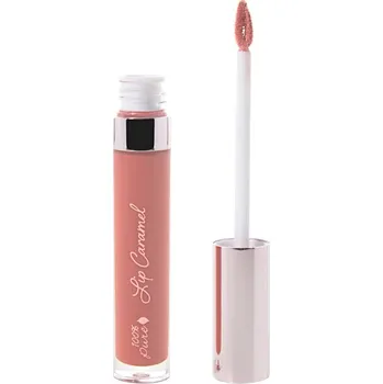 Přípravek na rty 100% Pure Tekutá rtěnka Lip Caramel Rum Nougat
