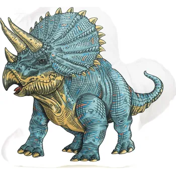 Dekorativní polštářek Tvarovaný polštář 43x40cm Triceratops