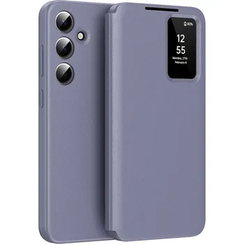Pouzdro na mobilní telefon Flipové pouzdro Techsuit SmartView pro Samsung Galaxy S25 FE - Fialové