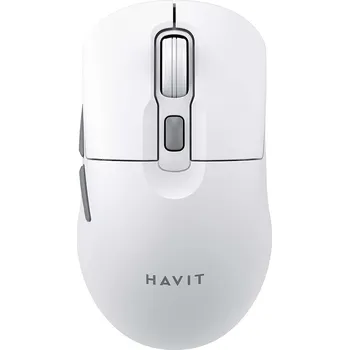 Myš Havit - Bezdrátová myš (MS59WB) - 2,4 GHz, 800/1200/1600 DPI, ABS, PC, baterie AA - bílá