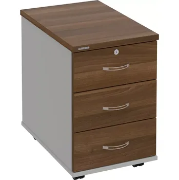 Zásuvkový kontejner Kancelářský kontejner K 33 N - OŘECH , ŠEDÁ