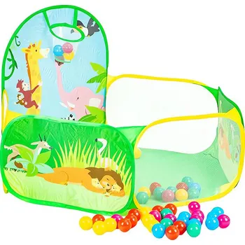 Dětský bazének iPlay 8114B50 Suchý bazén s košem na házení, 50 míčků