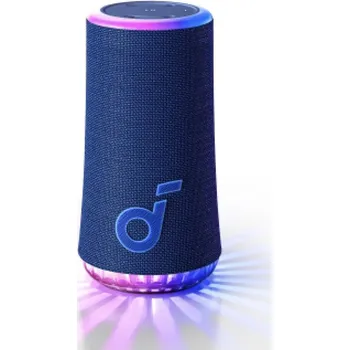 Bluetooth reproduktor Anker - Bezdrátový reproduktor SoundCore Glow (A3166G31) - 360° zvuk, 30 W, IP67 - modrý