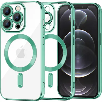 Pouzdro na mobilní telefon Techsuit - Luxusní křišťálový MagSafe - iPhone 12 Pro - světle zelený