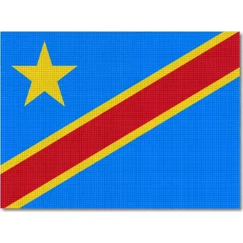 Vlajka Pelisport Konžská vlajka tištěná 6 x 4,5 cm