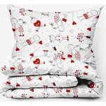 Bavlněné povlečení Láska Zapínání: zip, Velikost polštáře: 70x90, Velikost přikrývky: 140x200