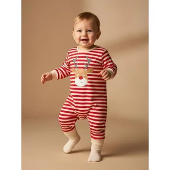 Chlapecké tričko Sinsay - Pruhovaný overálek - krémová - 225CK-01X - 225CK-01X-74