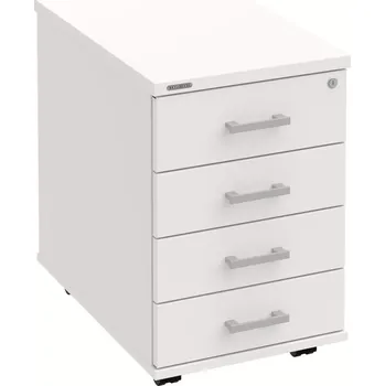 Zásuvkový kontejner Kancelářský kontejner K 34 C N - BÍLÁ , BÍLÁ