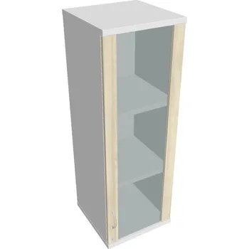 Policová skříň Skříň dveřová SZ 3 40 02 P H (pravá, horní) Zámek jednoduchý - AKÁT , BÍLÁ