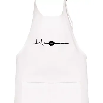 Kuchyňská zástěra EKG šipka v letu - Dětská zástěra na vaření - Univerzální velikost ( Bílá )