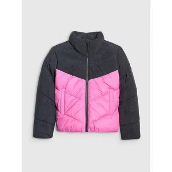 Dívčí prošívaná bunda s umělou výplní - růžová