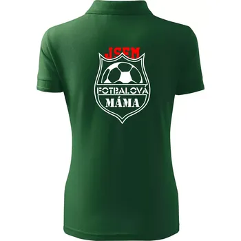 Jsem Fotbalová máma - Polokošile dámská Pique Polo - 3XL ( Lahvově zelená )