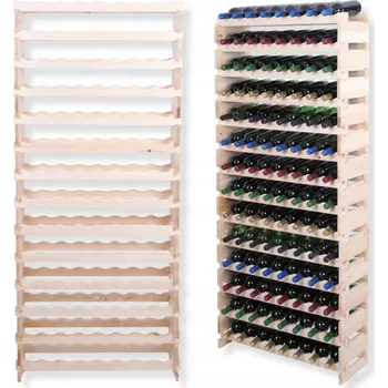 Stojan na víno Stojan na víno modulární regál na lahve 14x8 lahví - PRO VŠECHNY TYPY LAHVÍ