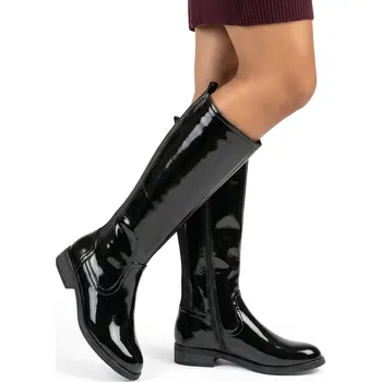 Dámské kozačky Wojtyłko dámské kozačky ke kolenům na blokovém podpatku, velikost 41