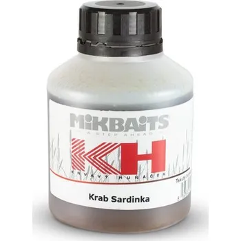 Nástraha Mikbaits Krvavý Huňáček Krab Sardinka booster 250ml