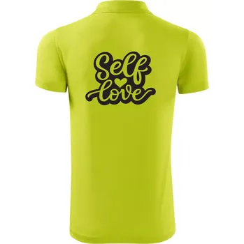 Pánská košile Self love - Polokošile Victory sportovní (dresovina) - M ( Limetková )