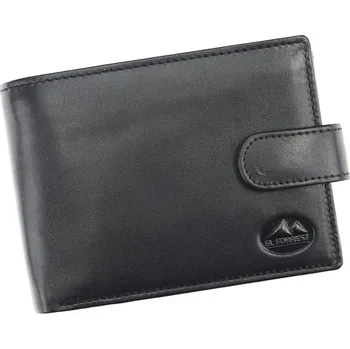 Peněženka Černá pánská kožená peněženka El Forrest se zapínáním L892-67
