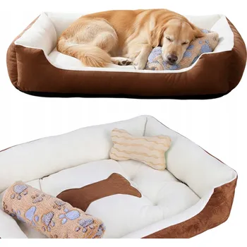 Pelíšek pro psa DAZAPETS pelíšek pro psa hnědý 70 cm x 50 cm