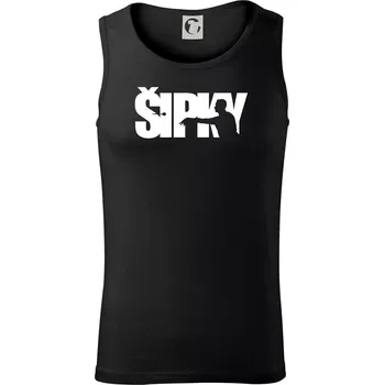 Pánské termoprádlo Šipky - nápis se šipkařem - Tílko pánské Core - L ( Černá )