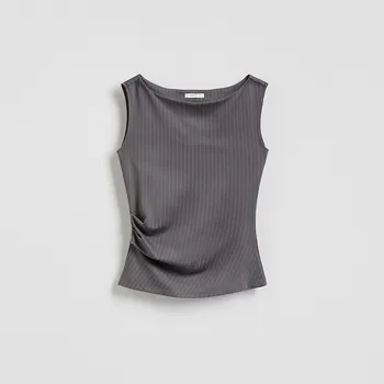 Dámská halenka Reserved - Halenka s příměsí viskózy - světle šedá - 064HT-09X - 064HT-09X-M