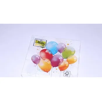 Papírový ubrousek Ubrousky Daisy L (20ks) – Narozeninové balonky (SD_OG_010001)