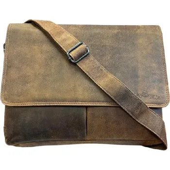 Pánská aktovka Green Wood pánská kožená taška hnědá 117 sandal