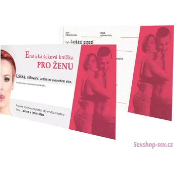 Erotická hra Erotická šeková knížka pro ŽENU