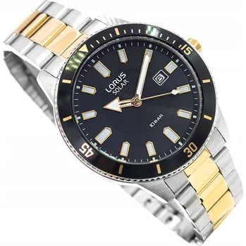 Hodinky PÁNSKÉ HODINKY LORUS RX327AX9 SOLÁRNÍ S OCELOVÝM NÁRAMKEM 10BAR DATUM NEOBRITE