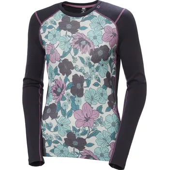 Dámské tričko Dámské funkční triko Helly Hansen W Lifa Merino Midw Gra Crew Velikost: S / Barva: růžová/fialová