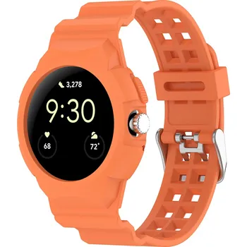 Příslušenství k fitness náramku Techsuit - Řemínek na hodinky (W065) - Google Pixel Watch / Watch 2 / Watch 3 / Watch 4 41 mm - oranžový