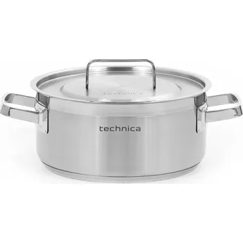 Hrnec TECHNICA [Sada] Pánev o objemu 3,1 l a průměru 280 mm + střední hrnec o objemu 1,9 l a průměru 160 mm + nízký hrnec o objemu 3,3 l a průměru 200 mm + kastrol o objemu 1,9 l a průměru 160 mm + nízký hrnec o objemu 5 l a průměru 240 mm s poklicí z nerezové…
