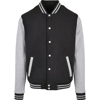 Pánská mikina Build Your Brand Pánská mikina BB004 Black-Heather Grey XL