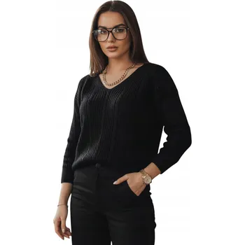 Dámský svetr DStreet dámský svetr černý klasický do pasu univerzální velikost
