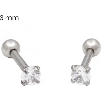 Náušnice Zlatnictví Helios Piercingové náušnice s kamínky