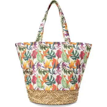 Kabelka Dámský pletený košík na rameno Nobo Mirtta, bílý-květy