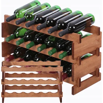 Stojan na víno Stojan na lahve modulový regál na víno 3x6 lahví POLSKÝ EKO BEZ NÁŘADÍ