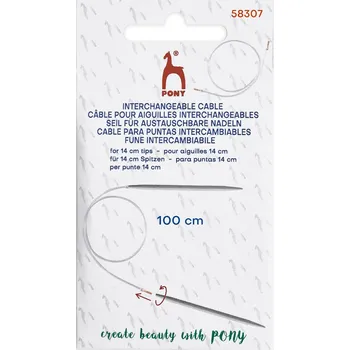 Nástroj na niť a příze Pony lanka k jehlicím Délka: 80 cm