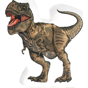 Dekorativní polštářek Tvarovaný polštář 41x41cm T-Rex