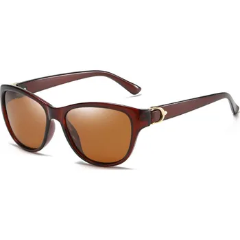 Sluneční brýle Techsuit - Sluneční brýle polarizační (A572) - pro ženy s UV ochranou, PC - hnědé