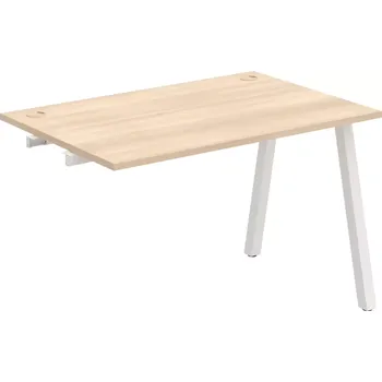 Psací stůl Stůl pracovní k řetězení úzký UE A 1200 R - AKÁT , BÍLÁ