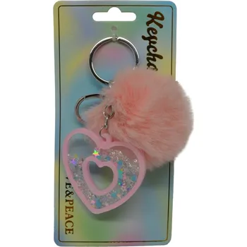 Keychain Přívěsek na klíče - Růžové srdce