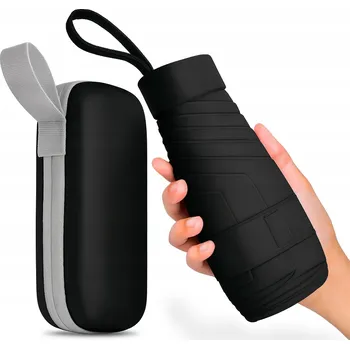 Pixel manuální skládací deštník s pouzdrem, černý