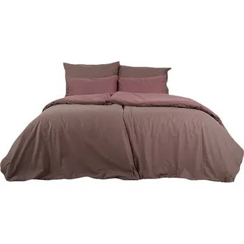 Povlečení B.E.S. - Petrovice Povlečení bavlna double face zip - Hnědé/bordó 200 × 220 cm