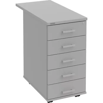 Zásuvkový kontejner Kancelářský kontejner K 35 C N 80 - ŠEDÁ , ŠEDÁ