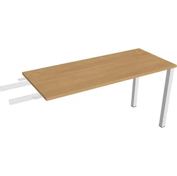 Psací stůl Stůl pracovní úzký UE 1400 RU řetězící do úhlu - DUB , BÍLÁ