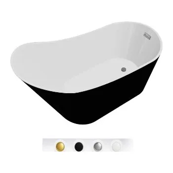 Vana Volně stojící akrylátová vana Braider Memoria, boční odtok, 150 x 75 cm