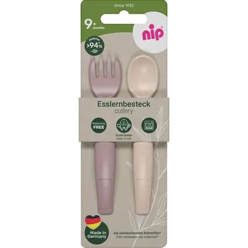 NIP NATURE line příbor 2ks, od 9m+, pink